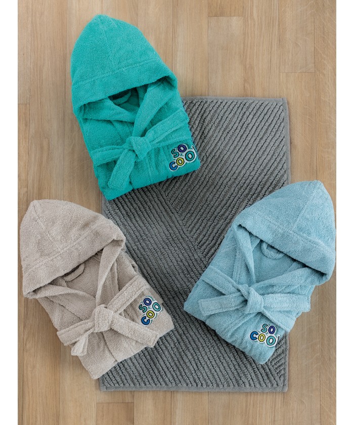 Μπουρνούζι με Κουκούλα Kids Bath COOL BLUE 8-10