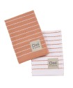 DAS HOME ΣΕΤ ΠΟΤΗΡΟΠΑΝΑ 2ΤΜΧ 30Χ50 0826 TERACOTTA, WHITE
