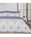 DAS HOME ΣΕΝΤΟΝΙΑ ΣΕΤ KING PRESTIGE 1696 BLUE, ECRU