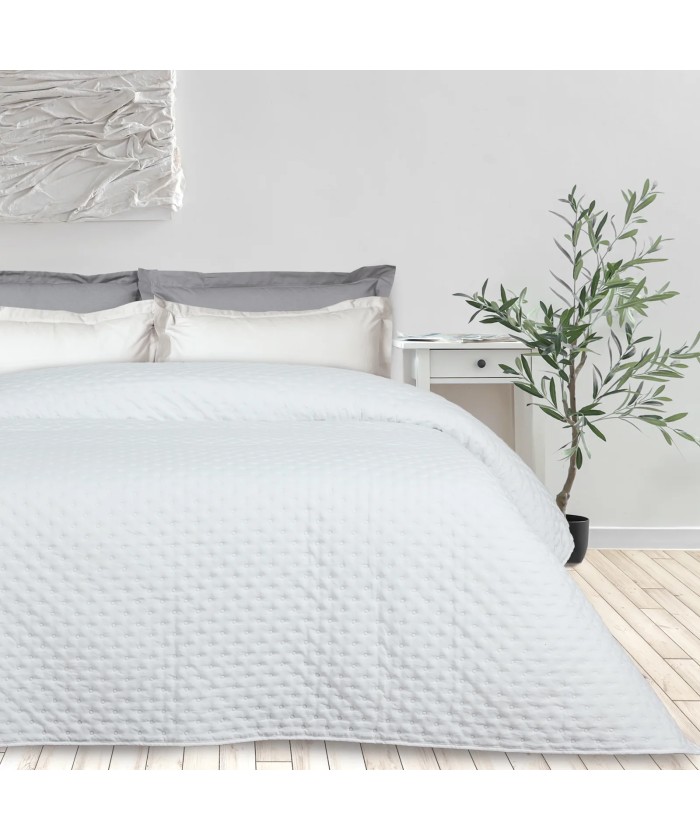DAS HOME ΚΟΥΒΕΡΛΙ ΜΟΝΟ HAPPY 9658 WHITE