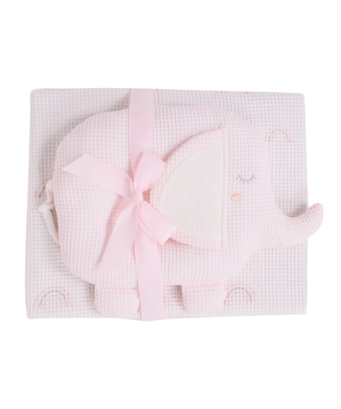 DAS BABY ΚΟΥΒΕΡΤΑ ΠΙΚΕ 75X100 RELAX 4957 GREY, PINK, WHITE