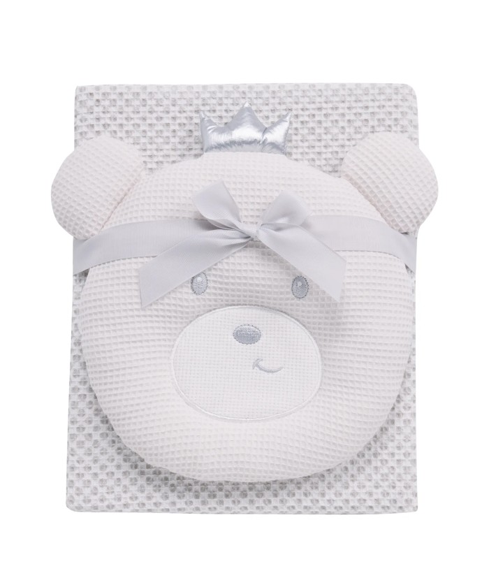 DAS BABY ΚΟΥΒΕΡΤΑ ΠΙΚΕ 75X100 RELAX 4958 GREY, WHITE