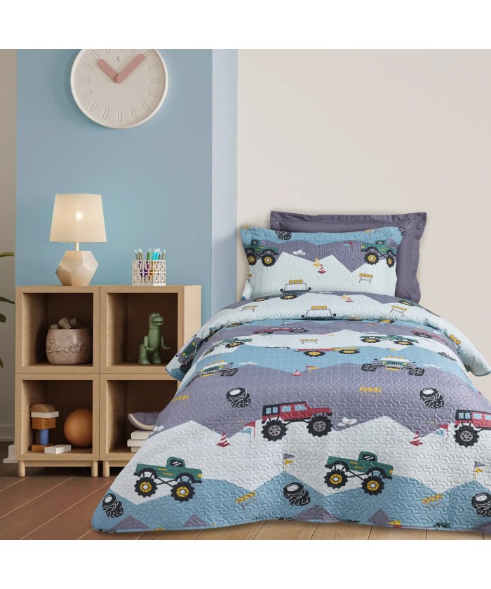 DAS KIDS ΚΟΥΒΕΡΛΙ ΜΟΝΟ 4926 GREEN, GREY