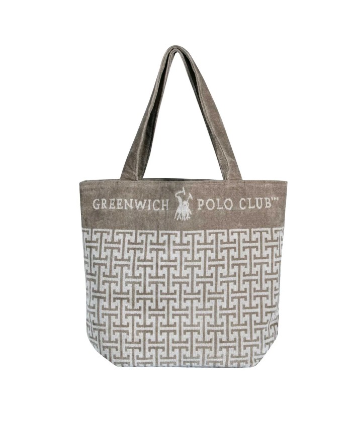 GREENWICH POLO CLUB ΤΣΑΝΤΑ ΘΑΛΑΣΣΗΣ 55Χ40 4006 GREY, TAUPE