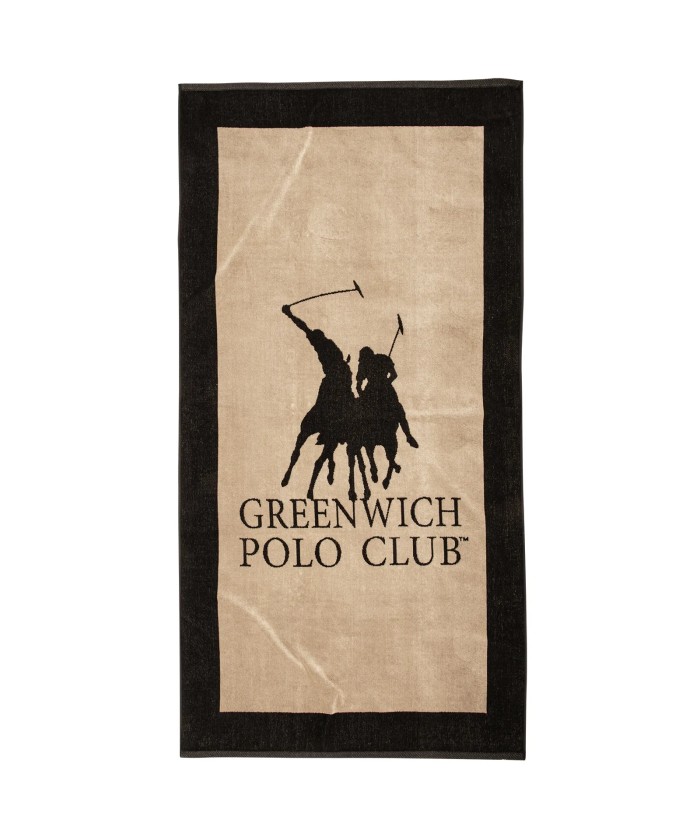GREENWICH POLO CLUB ΠΕΤΣΕΤΑ ΘΑΛΑΣΣΗΣ 90Χ180 4020 BLACK, TAUPE