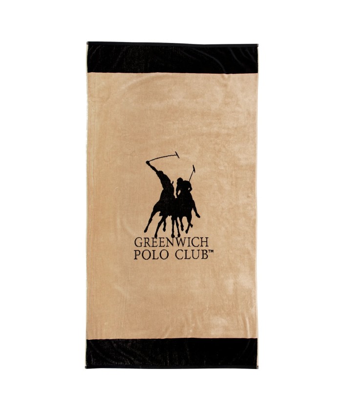 GREENWICH POLO CLUB ΠΕΤΣΕΤΑ ΘΑΛΑΣΣΗΣ 90Χ170 4046 BLACK, TAUPE