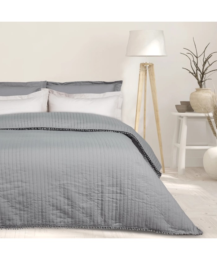 DAS HOME ΚΟΥΒΕΡΛΙ ΥΠΕΡΔΙΠΛΟ HAPPY 9653 GREY