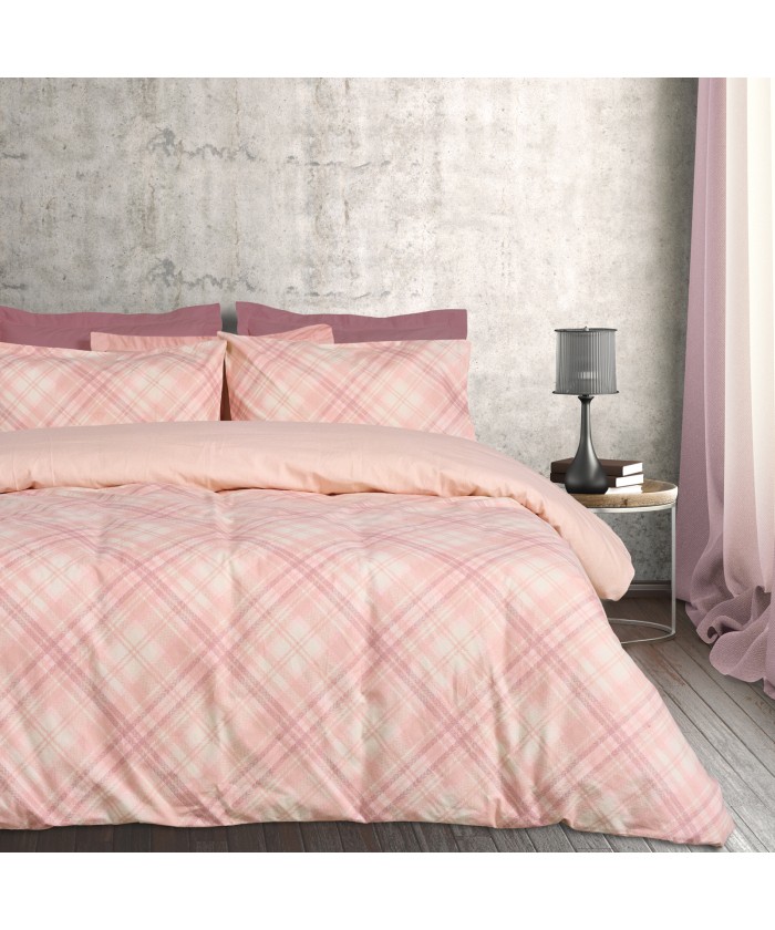 DAS HOME ΣΕΤ ΠΑΠΛΩΜΑΤΟΘΗΚΗ ΜΟΝΗ HAPPY FLANNEL 9638 ECRU, NUDE