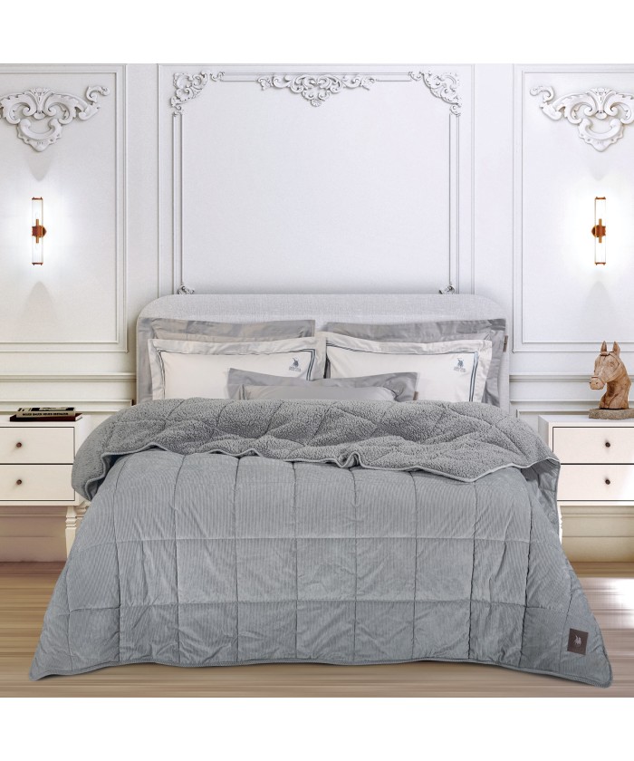GREENWICH POLO CLUB ΚΟΥΒΕΡΤΟΠΑΠΛΩΜΑ ΥΠΕΡΔΙΠΛΟ SHERPA 3480 GREY