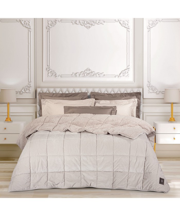 GREENWICH POLO CLUB ΚΟΥΒΕΡΤΟΠΑΠΛΩΜΑ ΥΠΕΡΔΙΠΛΟ SHERPA 3481 TAUPE