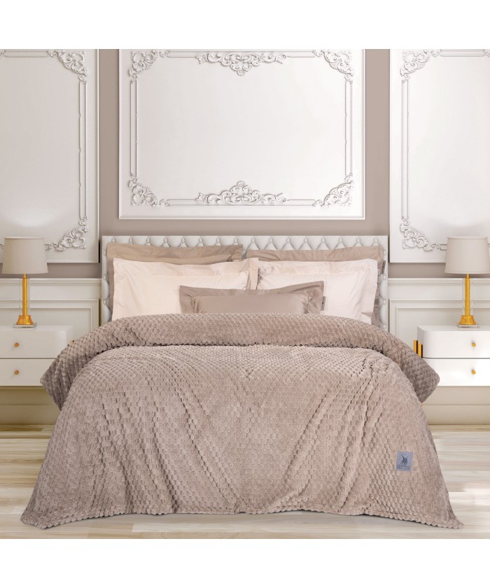 GREENWICH POLO CLUB ΚΟΥΒΕΡΤΑ FLEECE 160X220 ESSENTIAL 3475 TAUPE