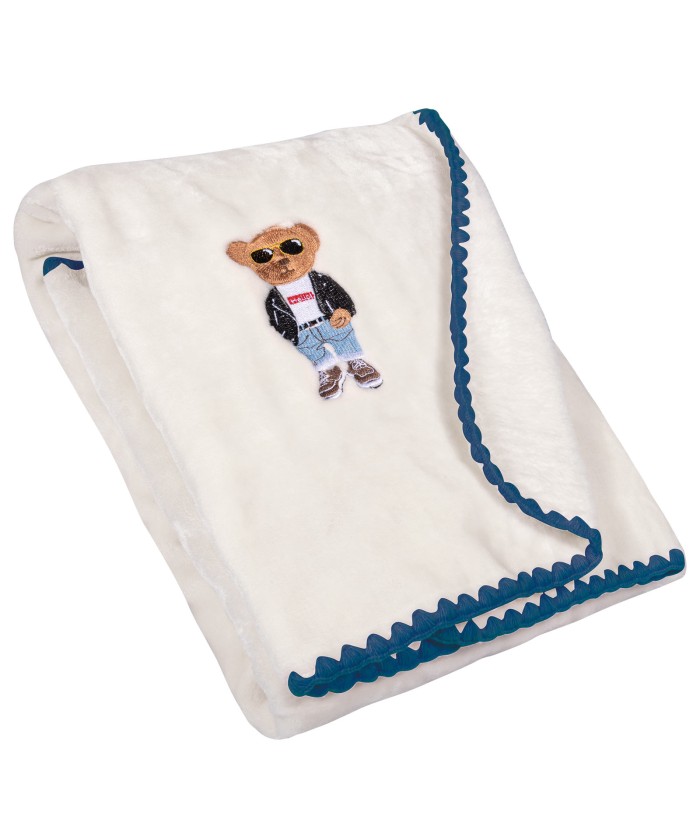 GREENWICH POLO CLUB ΚΟΥΒΕΡΤΑ VELOUR 110X140 ΒΑΒΥ 8838 BLUE, IVORY