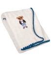 GREENWICH POLO CLUB ΚΟΥΒΕΡΤΑ VELOUR 110X140 ΒΑΒΥ 8838 BLUE, IVORY