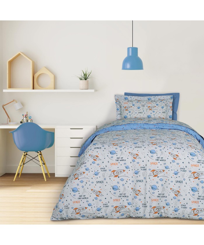 DAS KIDS ΣΕΤ ΠΑΠΛΩΜΑΤΟΘΗΚΗ ΜΟΝΗ 4912 BLUE, GREY, ORANGE