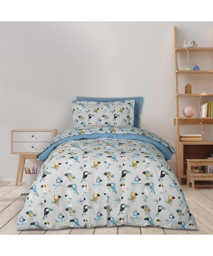 DAS KIDS ΣΕΤ ΠΑΠΛΩΜΑΤΟΘΗΚΗ ΜΟΝΗ 4914 BLUE, GREY, MINT