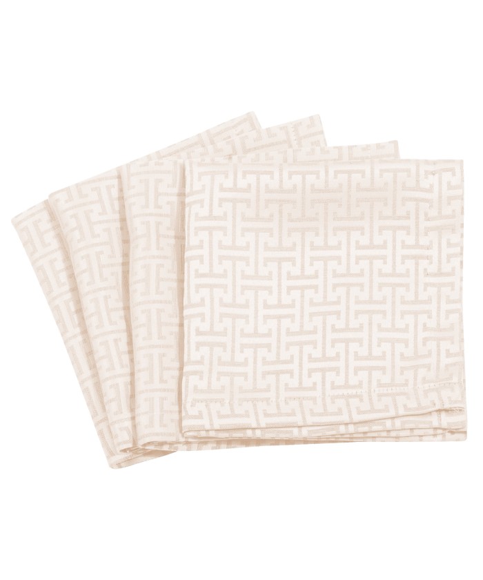 GREENWICH POLO CLUB ΣΕΤ ΠΕΤΣΕΤΕΣ ΦΑΓΗΤΟΥ 40Χ40 3009 IVORY