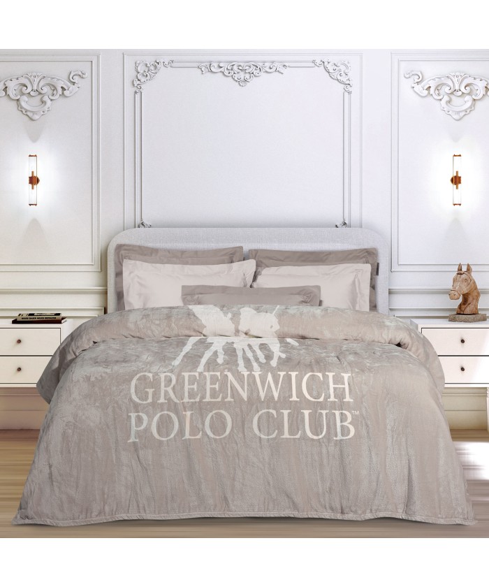 GREENWICH POLO CLUB ΚΟΥΒΕΡΤΑ FLEECE ΥΠΕΡΔΙΠΛH 3490 TAUPE