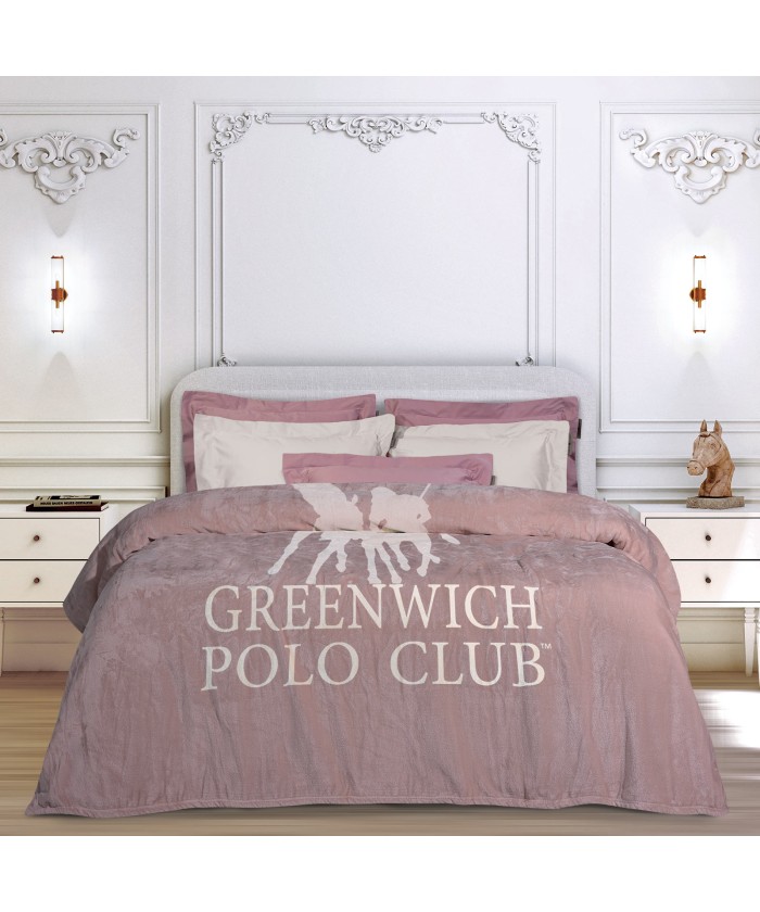 GREENWICH POLO CLUB ΚΟΥΒΕΡΤΑ FLEECE ΥΠΕΡΔΙΠΛH 3491 NUDE