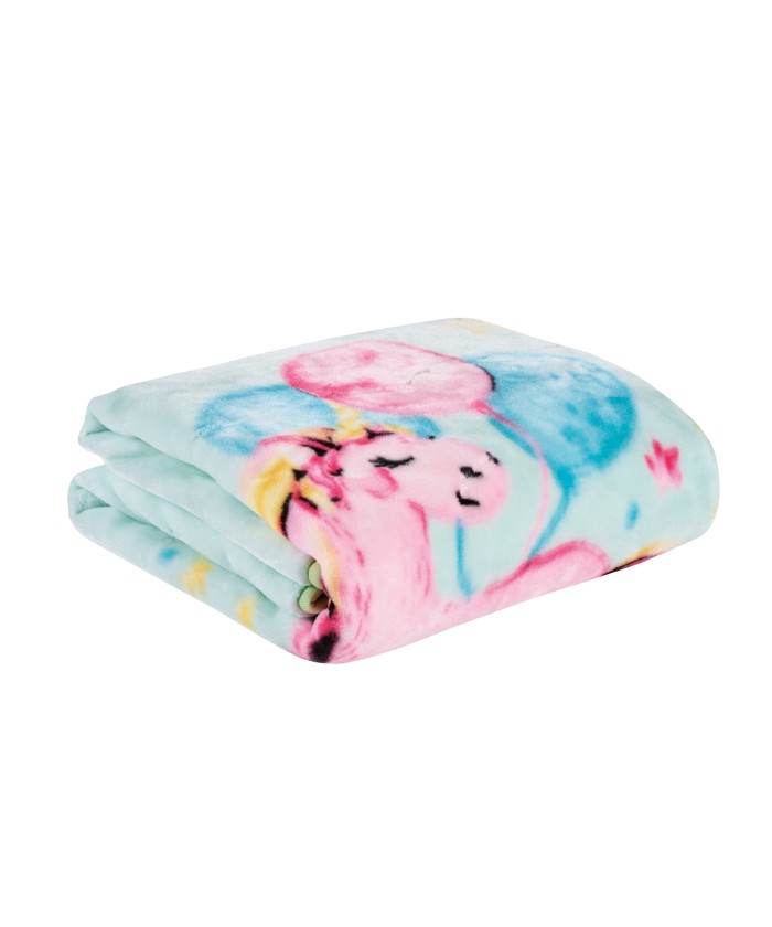 DAS BABY ΚΟΥΒΕΡΤΑ VELOUR 110X140 RELAX 4919 MINT, PINK