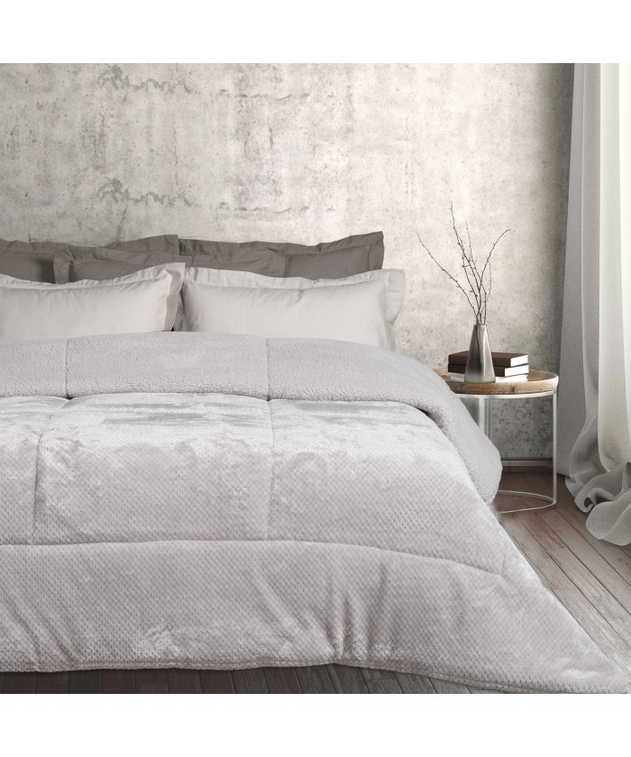 DAS HOME ΚΟΥΒΕΡΤΟΠΑΠΛΩΜΑ SHERPA ΥΠΕΡΔΙΠΛΟ 1182 ICE GREY