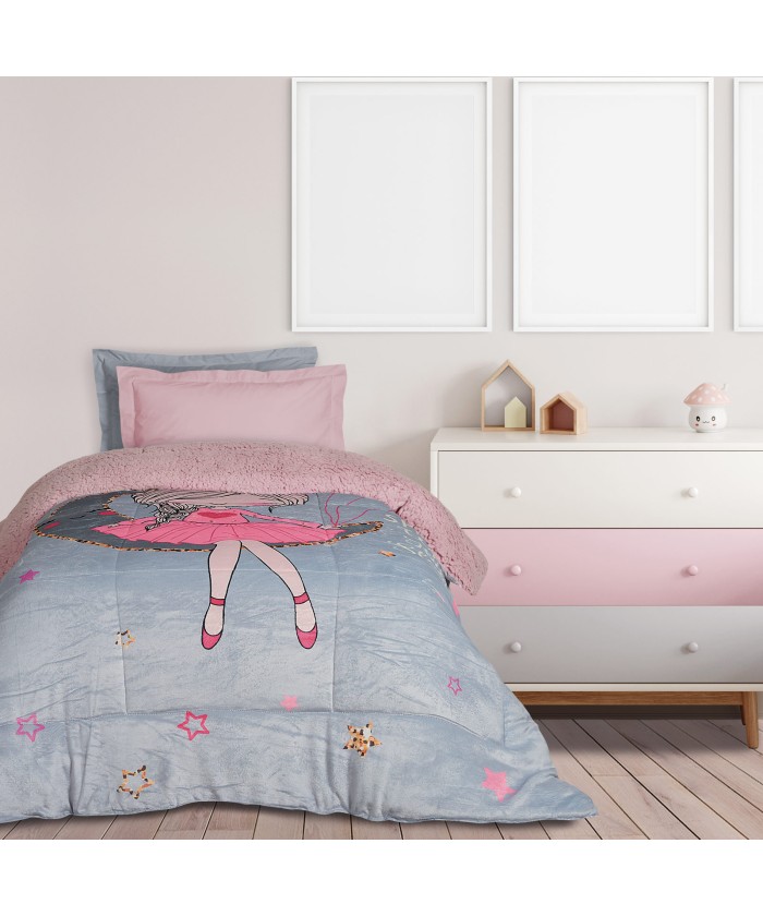DAS KIDS ΚΟΥΒΕΡΤΟΠΑΠΛΩΜΑ 160Χ220 4922 GREY, PINK