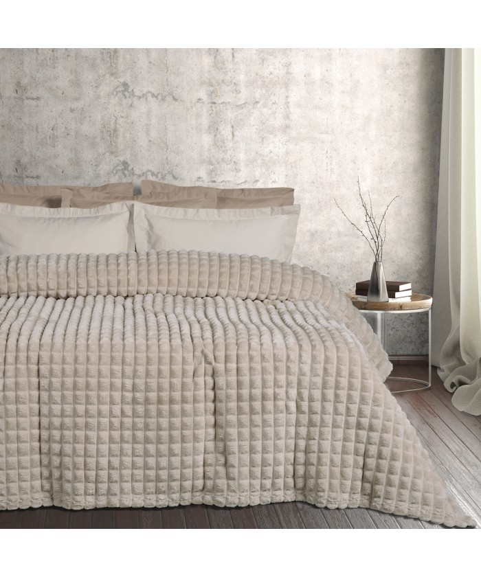 DAS HOME ΚΟΥΒΕΡΤΑ FLEECE 220Χ240 1357 TAUPE