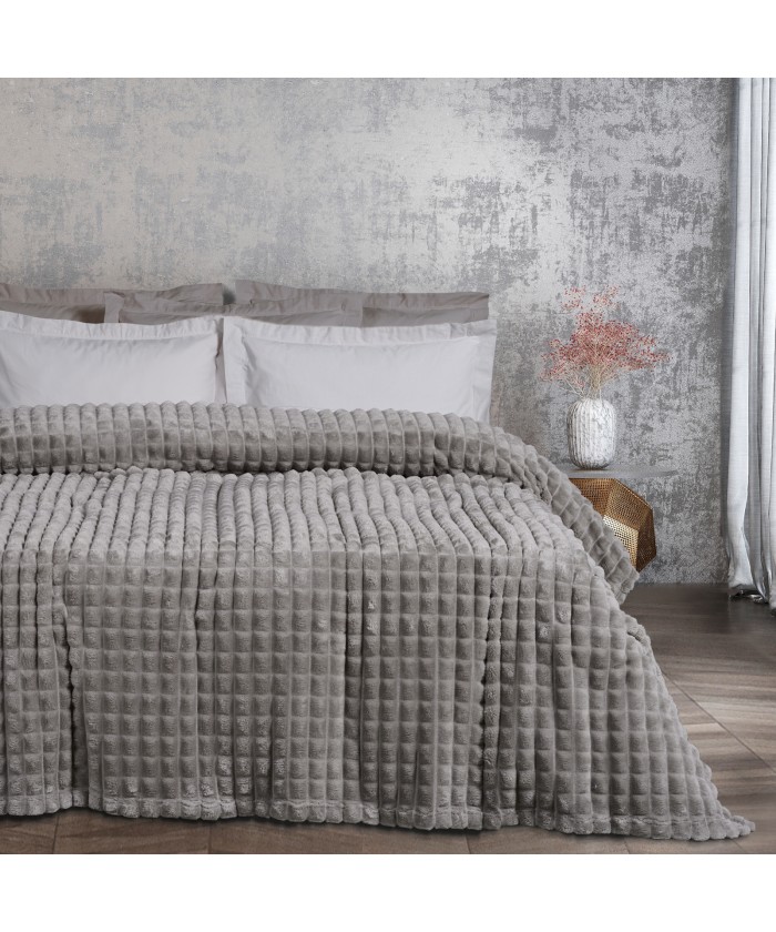 DAS HOME ΚΟΥΒΕΡΤΑ FLEECE 220Χ240 1359 GREY