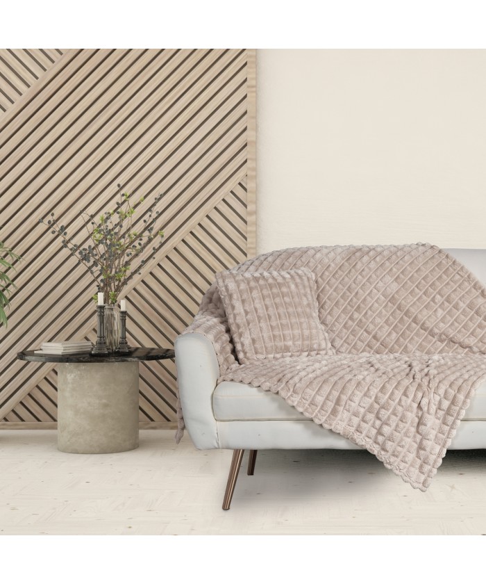 DAS HOME ΚΟΥΒΕΡΤΑ FLEECE 130Χ170 1357 TAUPE