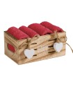 DAS HOME ΣΕΤ ΠΕΤΣΕΤΕΣ 4ΤΕΜΑΧΙΩΝ SOFT 4009 RED