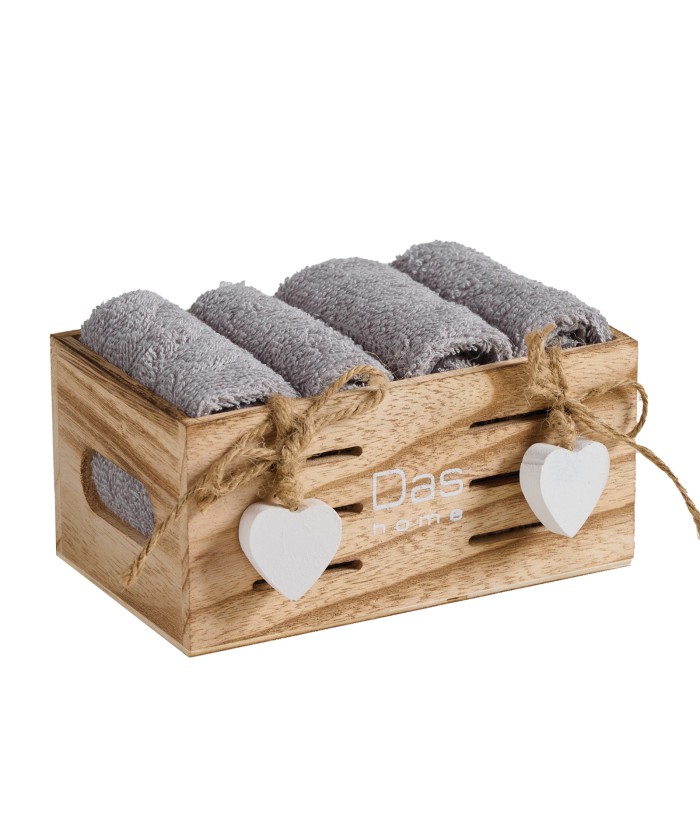 DAS HOME ΣΕΤ ΠΕΤΣΕΤΕΣ 4ΤΕΜΑΧΙΩΝ SOFT 4005 GREY