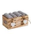DAS HOME ΣΕΤ ΠΕΤΣΕΤΕΣ 4ΤΕΜΑΧΙΩΝ SOFT 4005 GREY