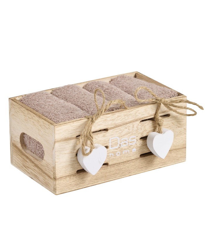 DAS HOME ΣΕΤ ΠΕΤΣΕΤΕΣ 4ΤΕΜΑΧΙΩΝ SOFT 4008 TAUPE