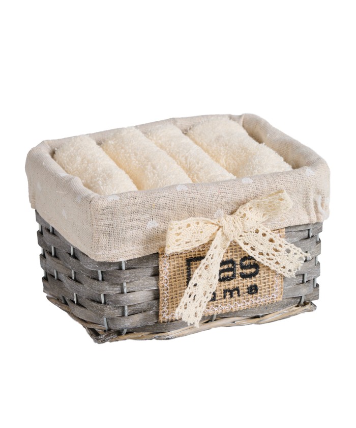 DAS HOME ΣΕΤ ΠΕΤΣΕΤΕΣ 4ΤΕΜΑΧΙΩΝ SOFT 4000 ECRU