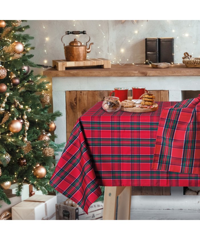 DAS HOME CHRISTMAS ΤΡΑΠΕΖΟΜΑΝΤΗΛΟ 140Χ220 0769 GREEN, RED