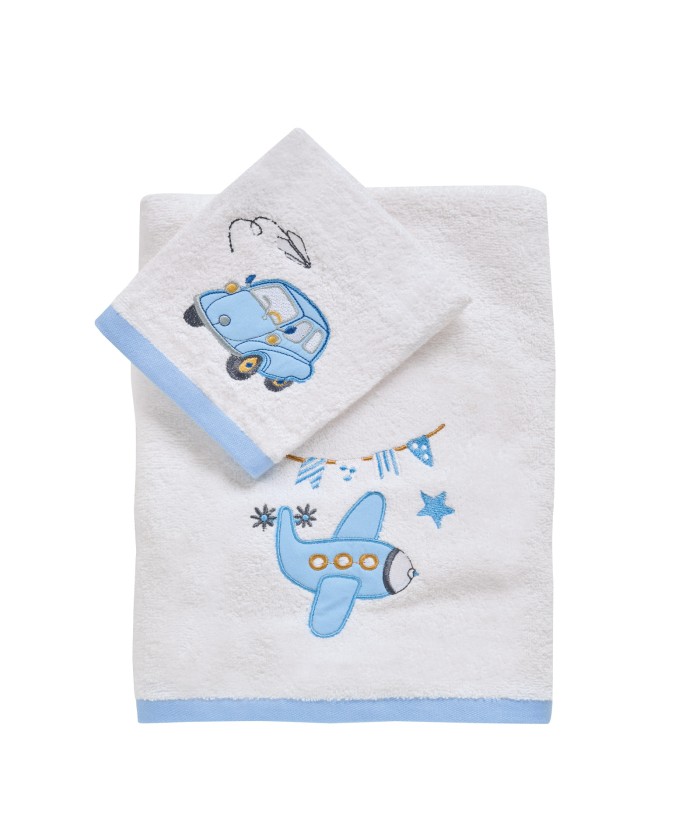 DAS BABY ΣΕΤ ΠΕΤΣΕΤΕΣ 2 ΤΕΜΑΧΙΩΝ ΚΕΝΤΗΤΕΣ FUN 4918 BLUE, WHITE