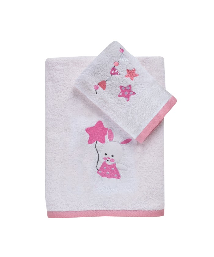 DAS BABY ΣΕΤ ΠΕΤΣΕΤΕΣ 2 ΤΕΜΑΧΙΩΝ ΚΕΝΤΗΤΕΣ FUN 4917 PINK, WHITE