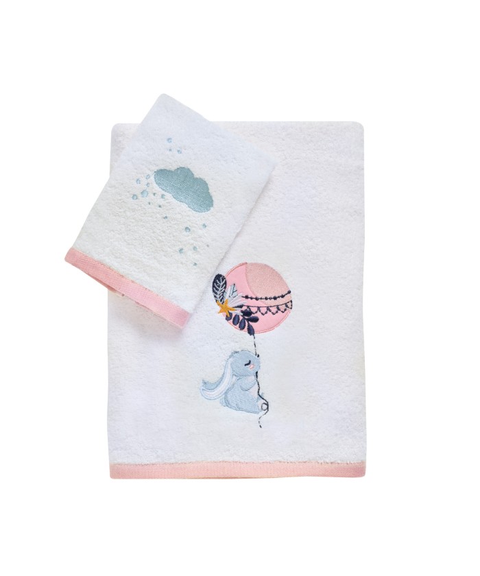 DAS BABY ΣΕΤ ΠΕΤΣΕΤΕΣ 2 ΤΕΜΑΧΙΩΝ ΚΕΝΤΗΤΕΣ FUN 4915 PINK, WHITE