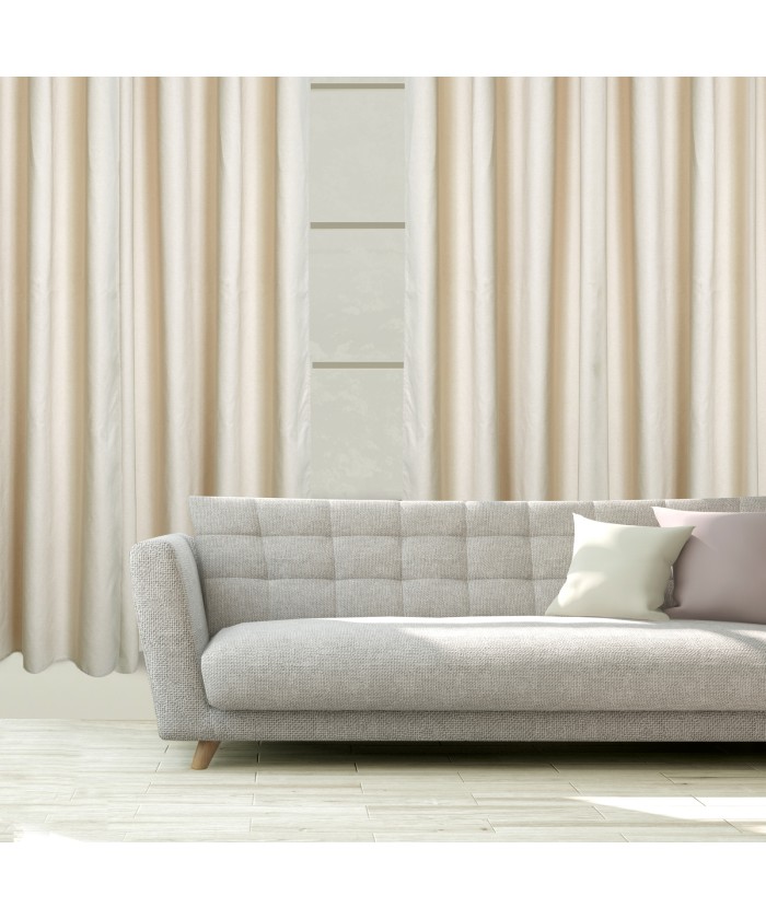 DAS HOME ΚΟΥΡΤΙΝΑ ΜΕ ΚΡΙΚΟΥΣ 140Χ270 2257 ΜΠΕΖ