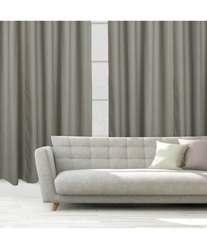 DAS HOME ΚΟΥΡΤΙΝΑ ΜΕ ΚΡΙΚΟΥΣ 140Χ270 2259 ΓΚΡΙ
