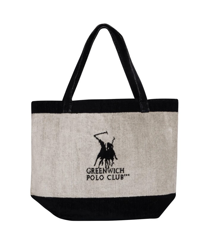 GREENWICH POLO CLUB ΤΣΑΝΤΑ ΘΑΛΑΣΣΗΣ 55Χ40 3858 BLACK, ECRU