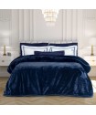 GREENWICH POLO CLUB ΚΟΥΒΕΡΤΑ VELOUR ΥΠΕΡΔΙΠΛH ESSENTIAL 3439 ΜΠΛΕ