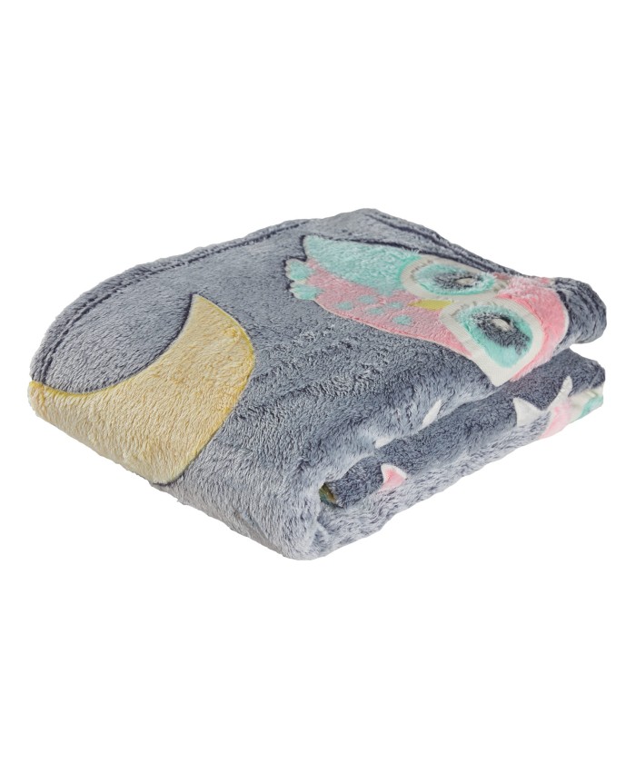 DAS BABY ΚΟΥΒΕΡΤΑ FLEECE 110Χ150 RELAX 4864 ΓΚΡΙ, ΚΙΤΡΙΝΟ, ΡΟΖ