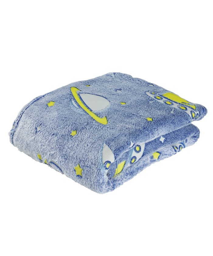 DAS BABY ΚΟΥΒΕΡΤΑ FLEECE 80X110 RELAX 4863 ΚΙΤΡΙΝΟ, ΜΠΛΕ