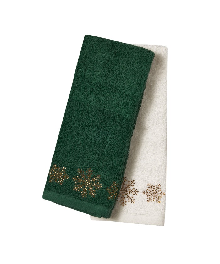 DAS HOME CHRISTMAS ΠΟΤΗΡΟΠΑΝΑ ΣΕΤ 2ΤΜΧ 40X60 0705 GREEN, IVORY