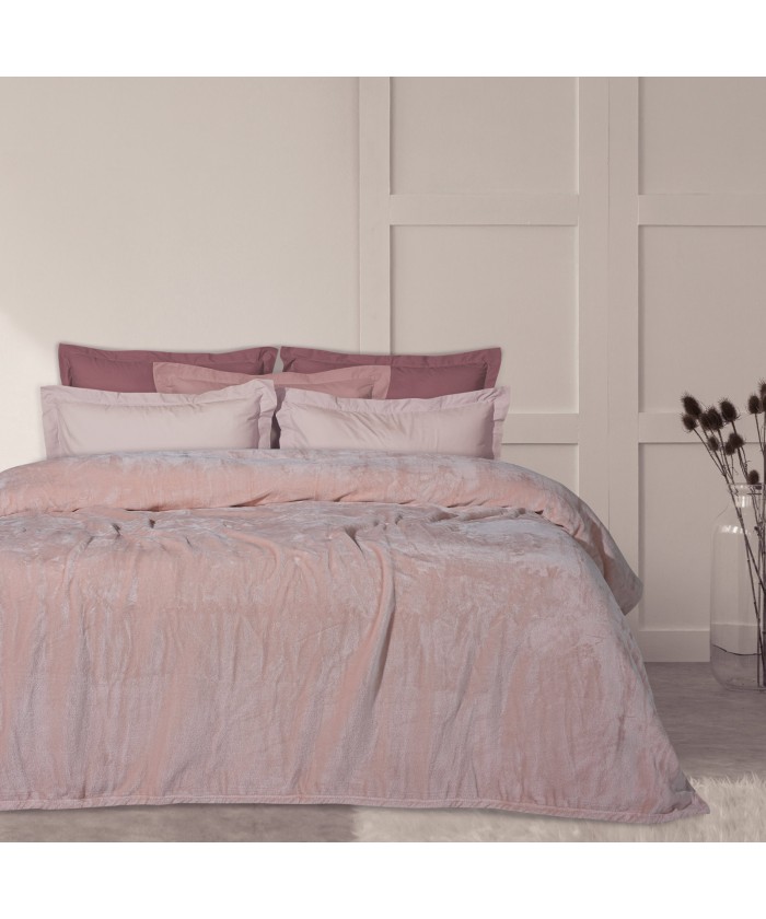 DAS HOME ΚΟΥΒΕΡΤΑ VELOUR ΥΠΕΡΔΙΠΛΗ 1346 ΡΟΖ