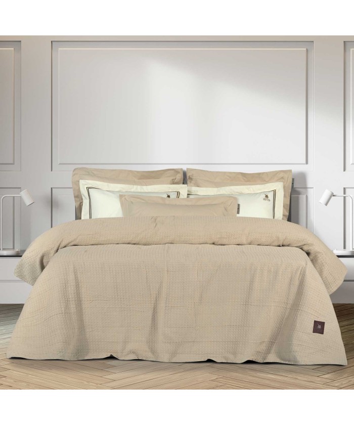 GREENWICH POLO CLUB ΚΟΥΒΕΡΤΑ ΠΙΚΕ 230X250 ESSENTIAL 3404 ΚΡΕΜ