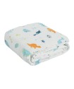 DAS BABY ΚΟΥΒΕΡΤΑ-ΜΟΥΣΕΛΙΝΑ 105X150 RELAX 6623 ΛΕΥΚΟ, ΜΠΛΕ, ΠΟΡΤΟΚΑΛΙ