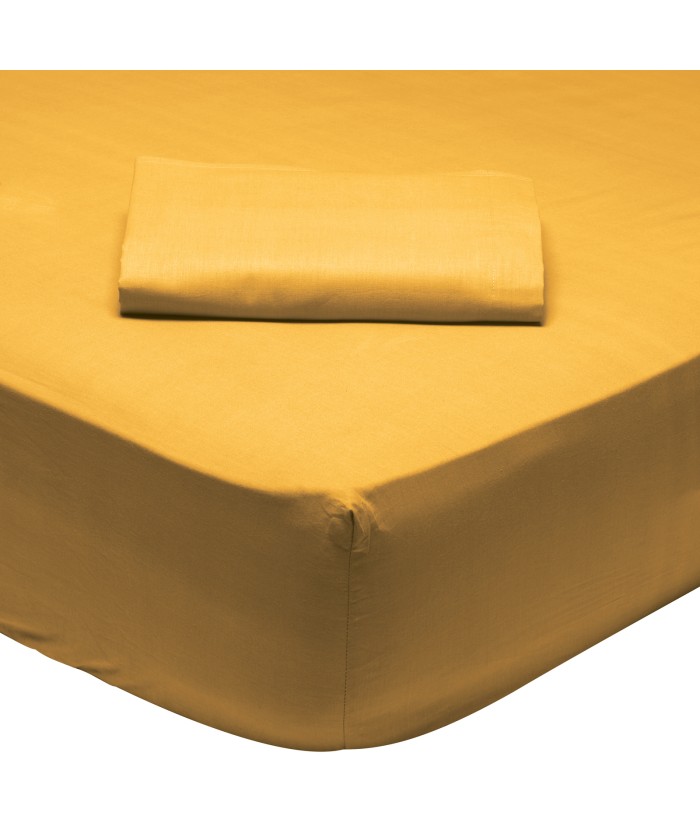 DAS HOME 1019 ΣΕΝΤΟΝΙ ΗΜΙΔΙΠΛΟ ΜΕ ΛΑΣΤΙΧΟ MUSTARD MUSTARD