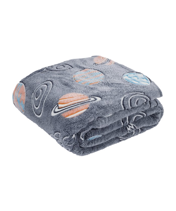 DAS BABY ΚΟΥΒΕΡΤΑ FLEECE 80X110 RELAX 4834 ΚΙΤΡΙΝΟ, ΜΠΛΕ