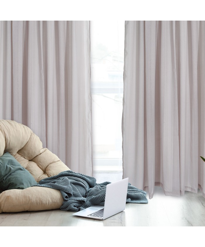 DAS HOME ΚΟΥΡΤΙΝΑ 300Χ270 ΜΕ ΤΡΕΣΑ 2196 ΓΚΡΙ